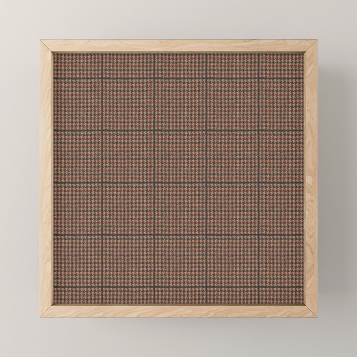 Vintage Brown Houndstooth Tweed  Mini Art Print Gallery Image 1