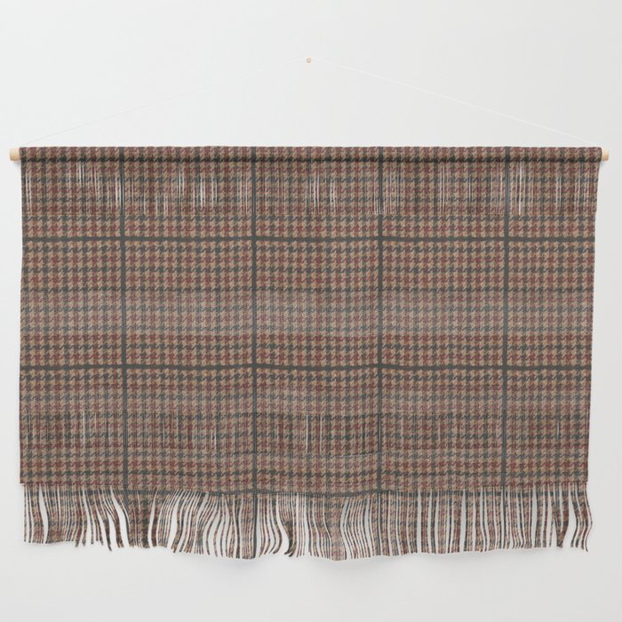 Vintage Brown Houndstooth Tweed  Wall Hanging Gallery Image 1