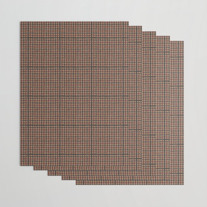 Vintage Brown Houndstooth Tweed  Wrapping Paper Gallery Image 3