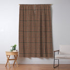 Vintage Brown Houndstooth Tweed  Window Curtain Gallery Image 5