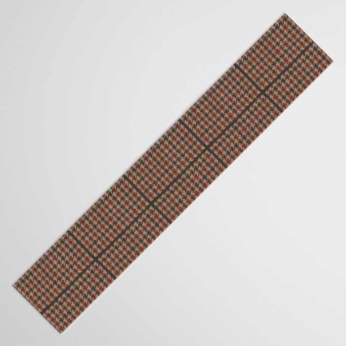 Vintage Brown Houndstooth Tweed  Table Runner Gallery Image 3