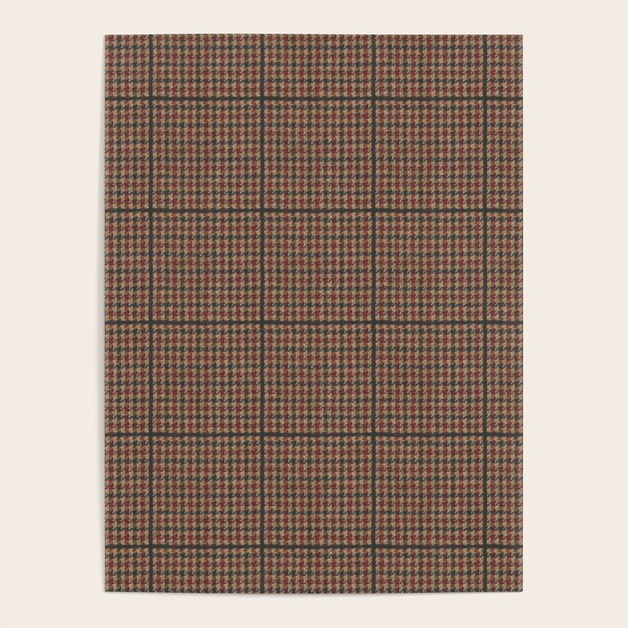 Vintage Brown Houndstooth Tweed  Poster Gallery Image 4