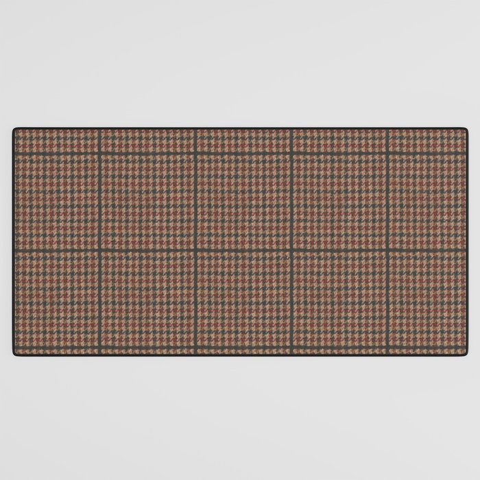 Vintage Brown Houndstooth Tweed  Desk Mat Gallery Image 3