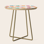 Peace And Victory Hand Sign In Rainbow Colours Pattern Side Table Gallery Image 1