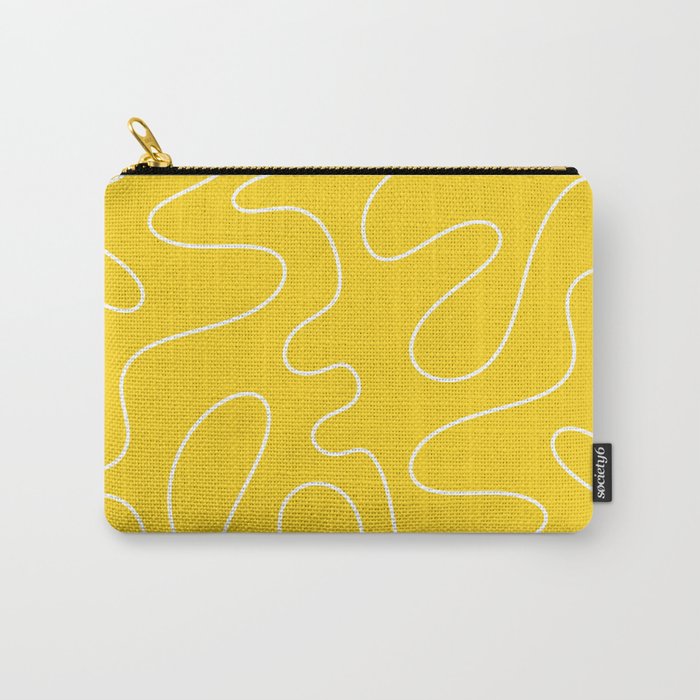 Yellow Squiggle Abstract Pattern Carry All Pouch Gallery Image 1