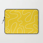 Yellow Squiggle Abstract Pattern Laptop Sleeve Gallery Image 1