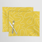 Yellow Squiggle Abstract Pattern Placemat Gallery Image 1