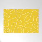 Yellow Squiggle Abstract Pattern Welcome Mat Gallery Image 1