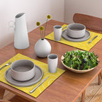 Yellow Squiggle Abstract Pattern Placemat Gallery Image 2