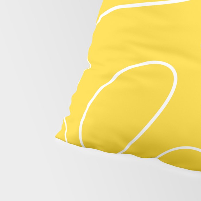 Yellow Squiggle Abstract Pattern Pillow Sham Gallery Image 4