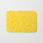 Yellow Squiggle Abstract Pattern Bath Mat Gallery Image 1