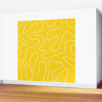 Yellow Squiggle Abstract Pattern Wall Mural Gallery Image 2
