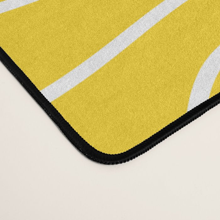 Yellow Squiggle Abstract Pattern Desk Mat Gallery Image 4