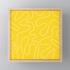 Yellow Squiggle Abstract Pattern Mini Art Print Gallery Image 1