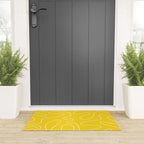 Yellow Squiggle Abstract Pattern Welcome Mat Gallery Image 3