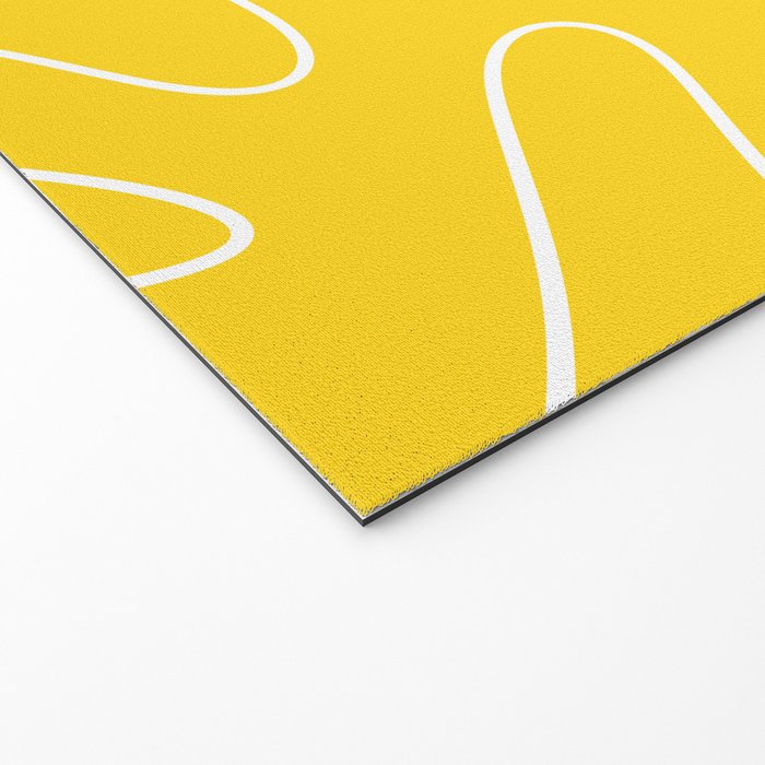Yellow Squiggle Abstract Pattern Welcome Mat Gallery Image 2