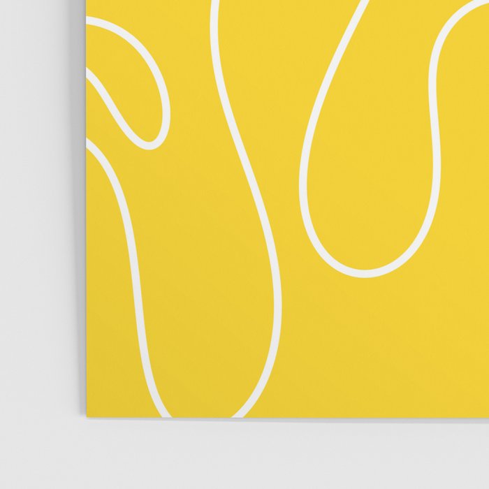 Yellow Squiggle Abstract Pattern Poster Gallery Image 3