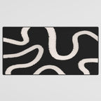 Abstract Brush Strokes: Black & White Desk Mat Gallery Image 3