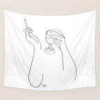 Wine & Cigarettes Wall Tapestry Gallery Image 4