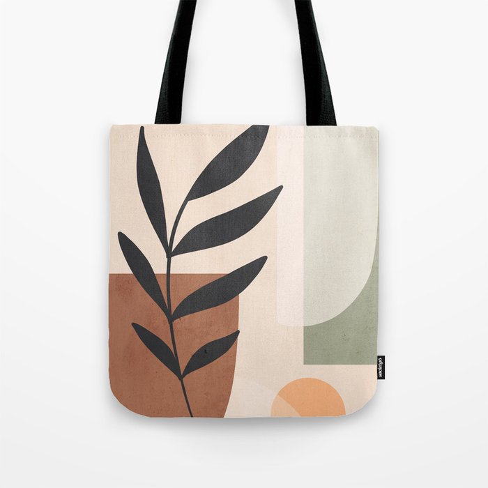 Minimal Abstract Art Plant 5 Tote Bag Gallery Image 1