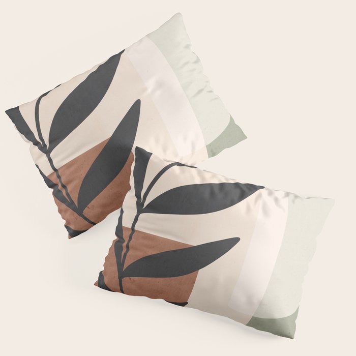 Minimal Abstract Art Plant 5 Pillow Sham Gallery Image 1