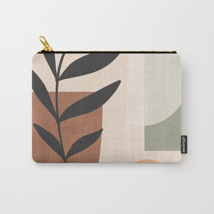 Minimal Abstract Art Plant 5 Carry All Pouch Gallery Image 1