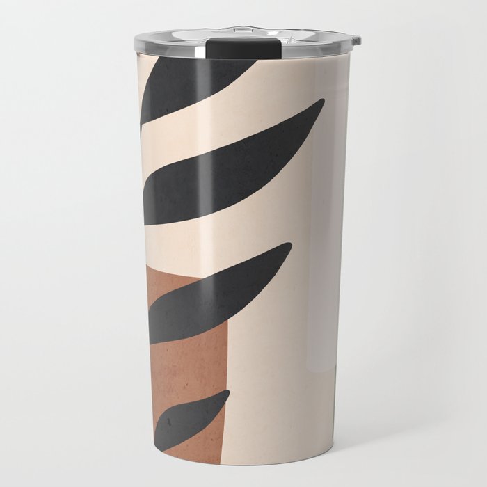 Minimal Abstract Art Plant 5 Travel Mug Gallery Image 1