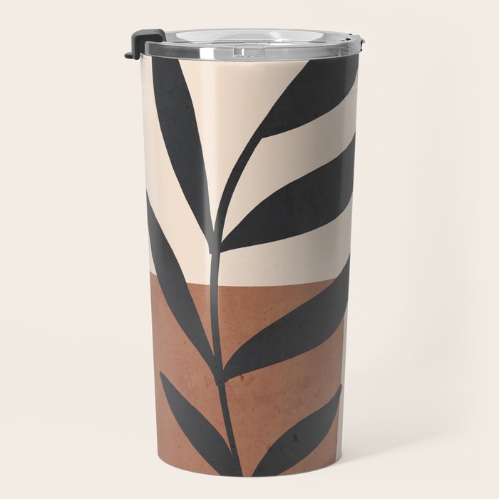 Minimal Abstract Art Plant 5 Travel Mug Gallery Image 3