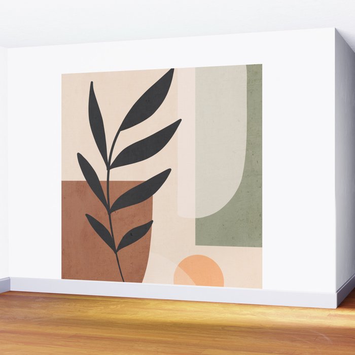 Minimal Abstract Art Plant 5 Wall Mural Gallery Image 2