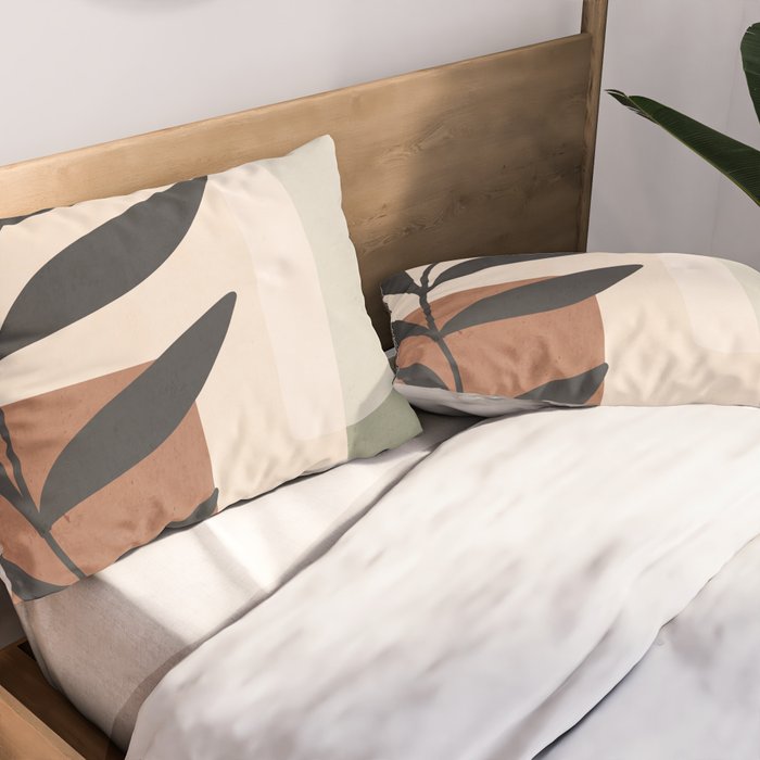 Minimal Abstract Art Plant 5 Pillow Sham Gallery Image 2