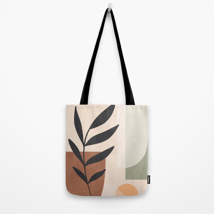 Minimal Abstract Art Plant 5 Tote Bag Gallery Image 2
