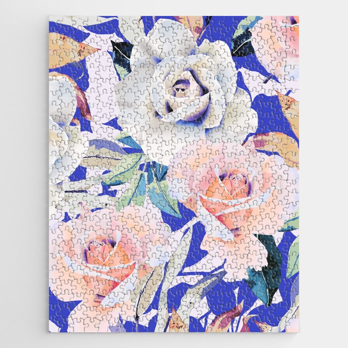 Modern Vibrant Flowery Garden B Jigsaw Puzzle Gallery Image 1