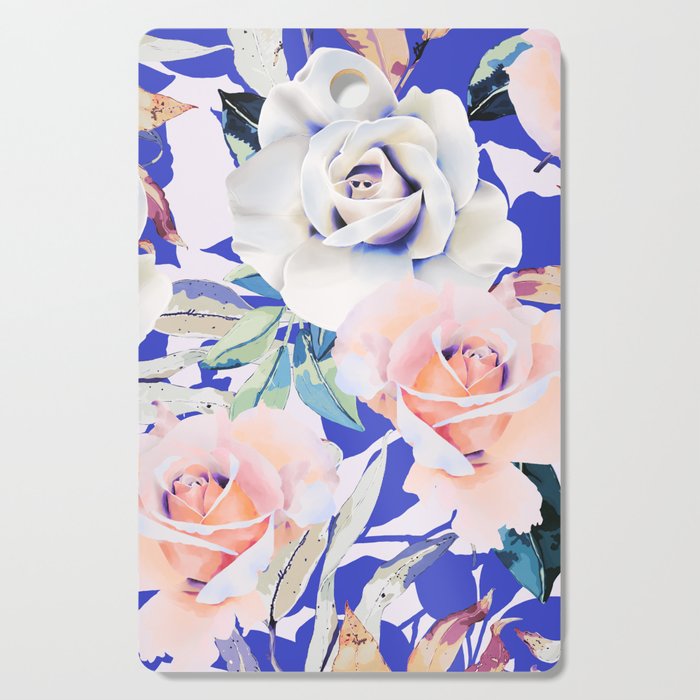 Modern Vibrant Flowery Garden B Cutting Board Gallery Image 1