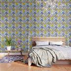 Tiles,mosaic,azulejo,quilt,Portuguese,majolica,lemons,citrus. Wallpaper Gallery Image 3