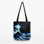 the Great Wave blue Tote Bag Gallery Image 2