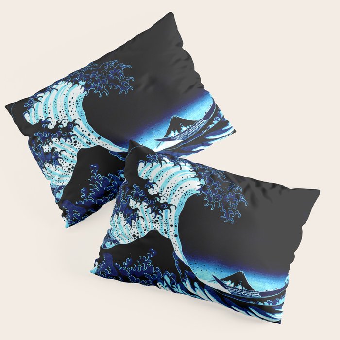 the Great Wave blue Pillow Sham Gallery Image 1