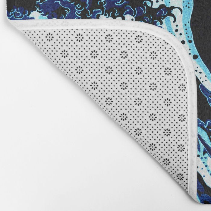 the Great Wave blue Bath Mat Gallery Image 2