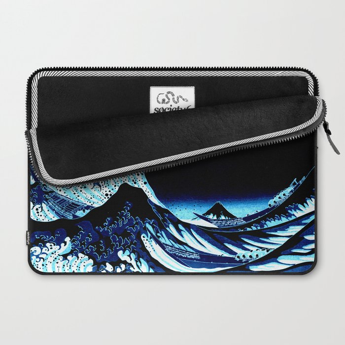 the Great Wave blue Laptop Sleeve Gallery Image 2