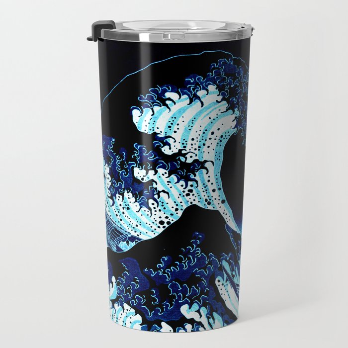 the Great Wave blue Travel Mug Gallery Image 3