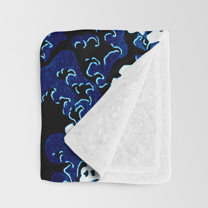 the Great Wave blue Throw Blanket Gallery Image 3