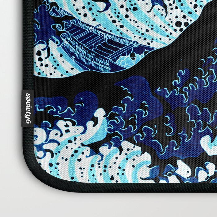 the Great Wave blue Laptop Sleeve Gallery Image 3