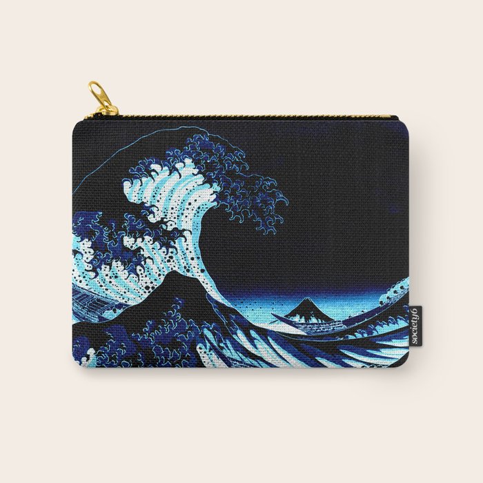the Great Wave blue Carry All Pouch Gallery Image 1