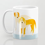 Dogs Near Water - Yellow and White Coffee Mug Gallery Image 3