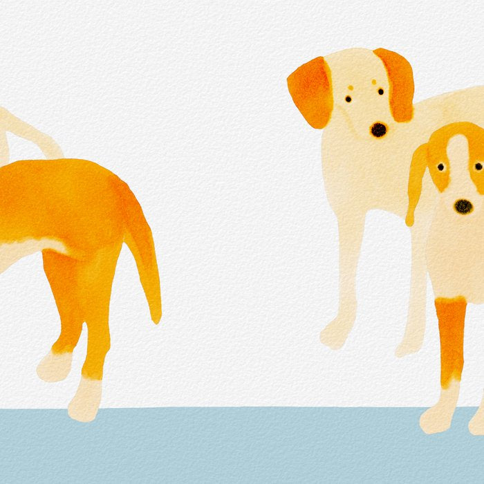 Dogs Near Water - Yellow and White Coffee Mug Gallery Image 2