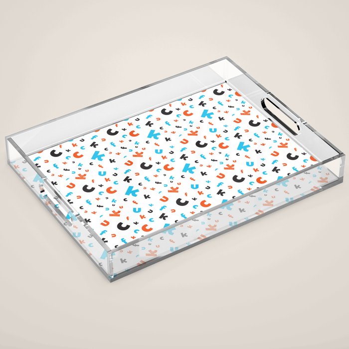 Naughty letters Acrylic Tray Gallery Image 1