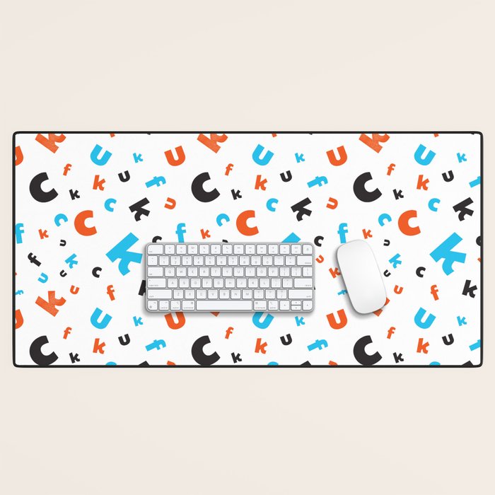 Naughty letters Desk Mat Gallery Image 1