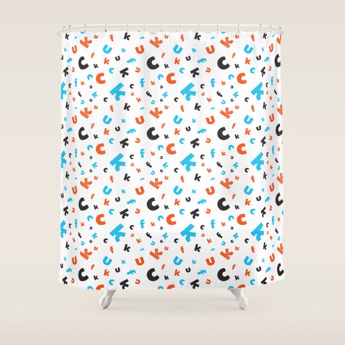 Naughty letters Shower Curtain Gallery Image 1