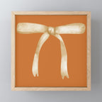 Bows & Ribbons Pattern XV Orange Mini Art Print Gallery Image 1