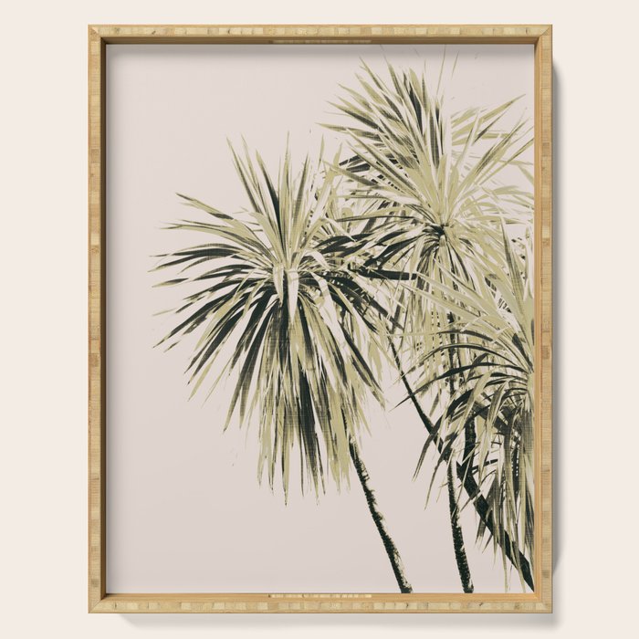 Tropical Palm Trees #1 #tropical #decor #art #society6 Serving Tray Gallery Image 1