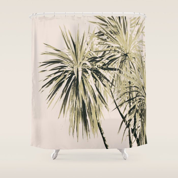 Tropical Palm Trees #1 #tropical #decor #art #society6 Shower Curtain Gallery Image 1